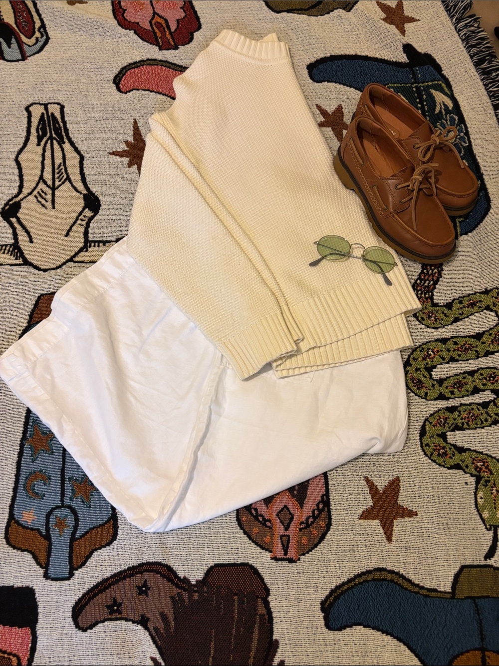Everlane Off-White Ribbed Sweater